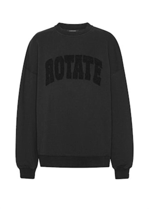 Iris heavy crewneck sweat Sort ROTATE SUNDAY